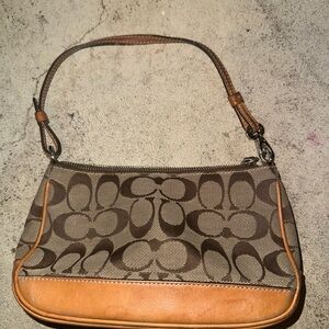 Vintage Y2K coach Brown and Tan Designer Shoulder Bag